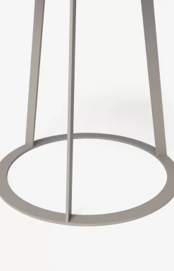 JOOP! ROUND side table with smoked oak plate, 45 x 52 cm in taupe/anthracite