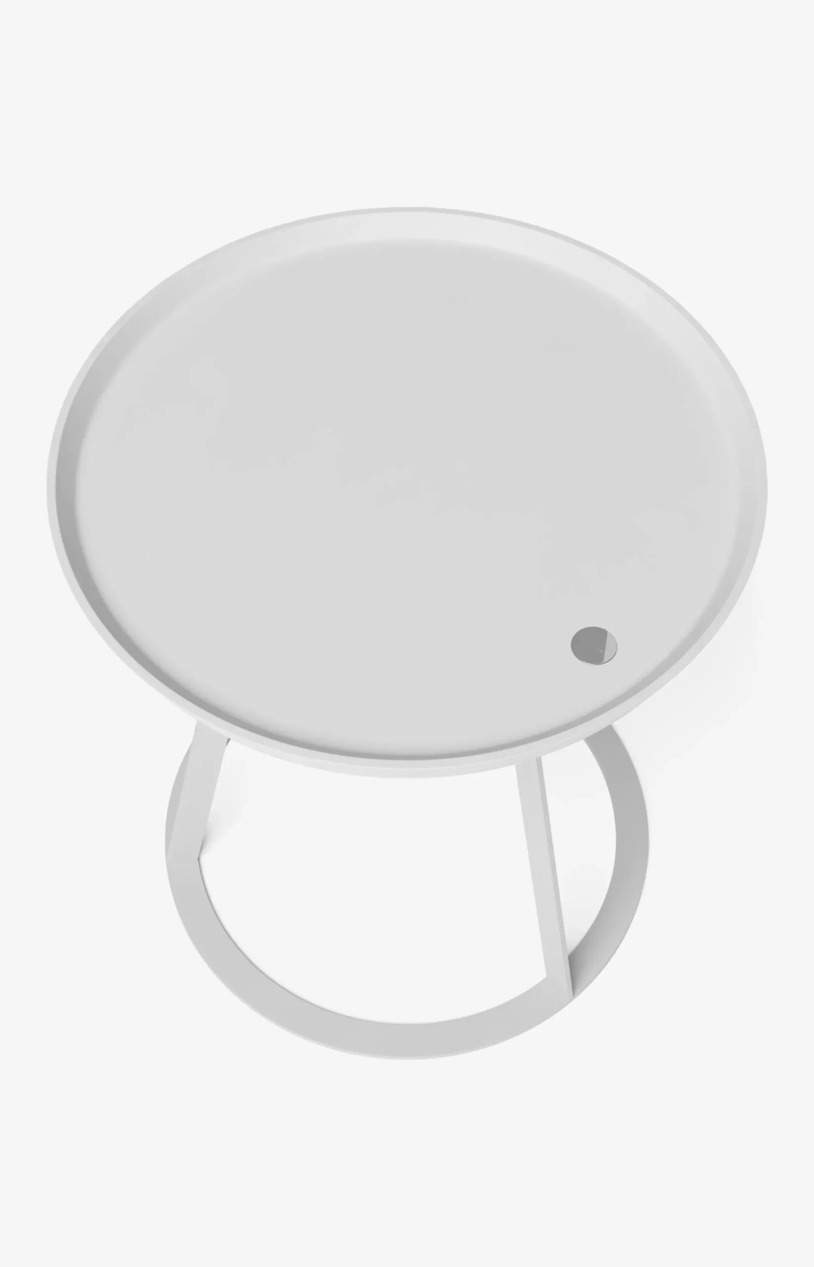 JOOP! ROUND side table with painted wood fibre plate, 45 x 47 cm in white