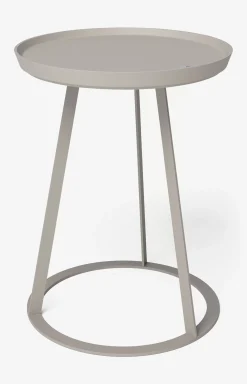 JOOP! ROUND side table with painted wood fibre plate, 45 x 52 cm in taupe