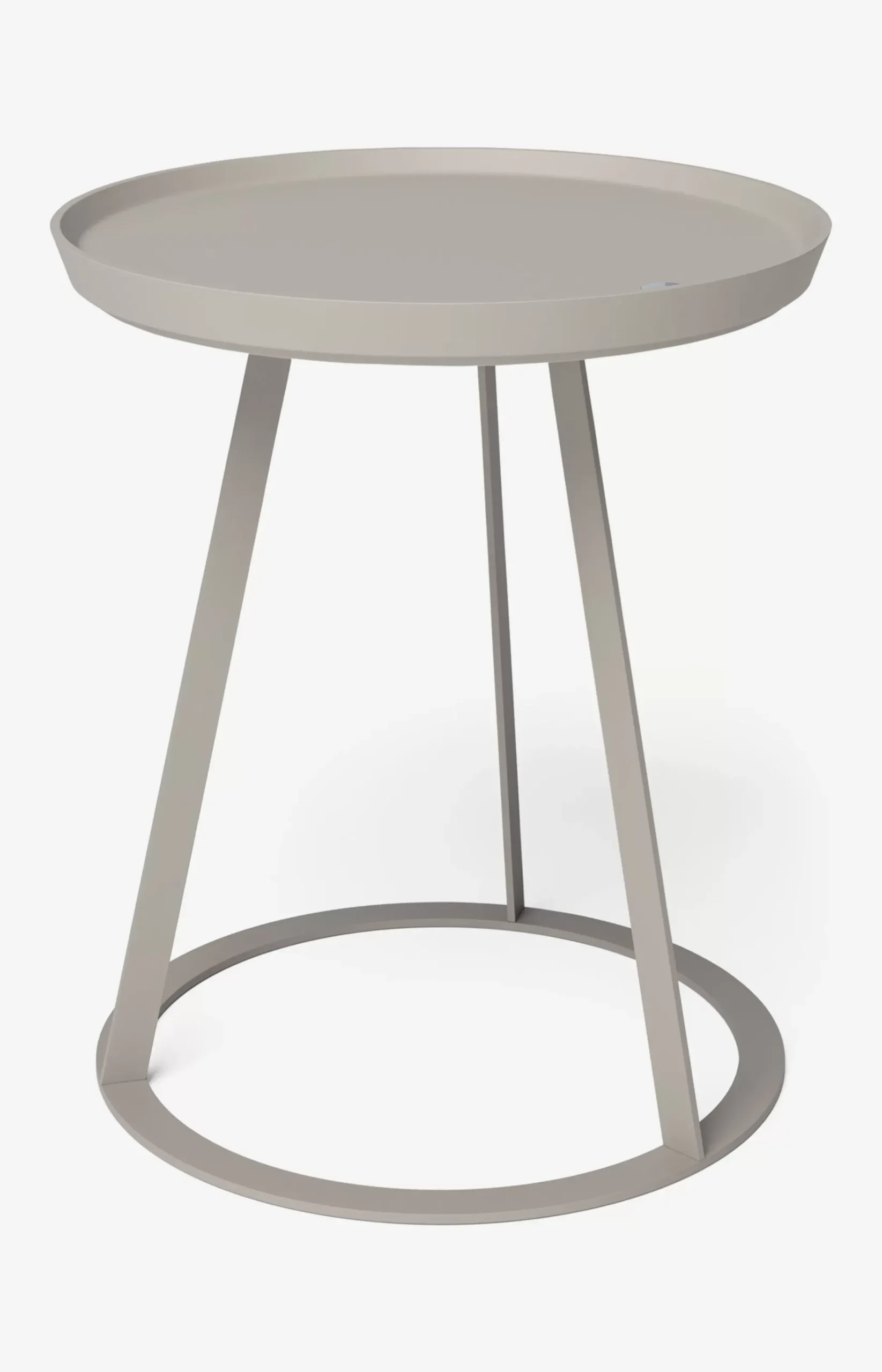JOOP! ROUND side table with painted wood fibre plate, 45 x 47 cm in taupe