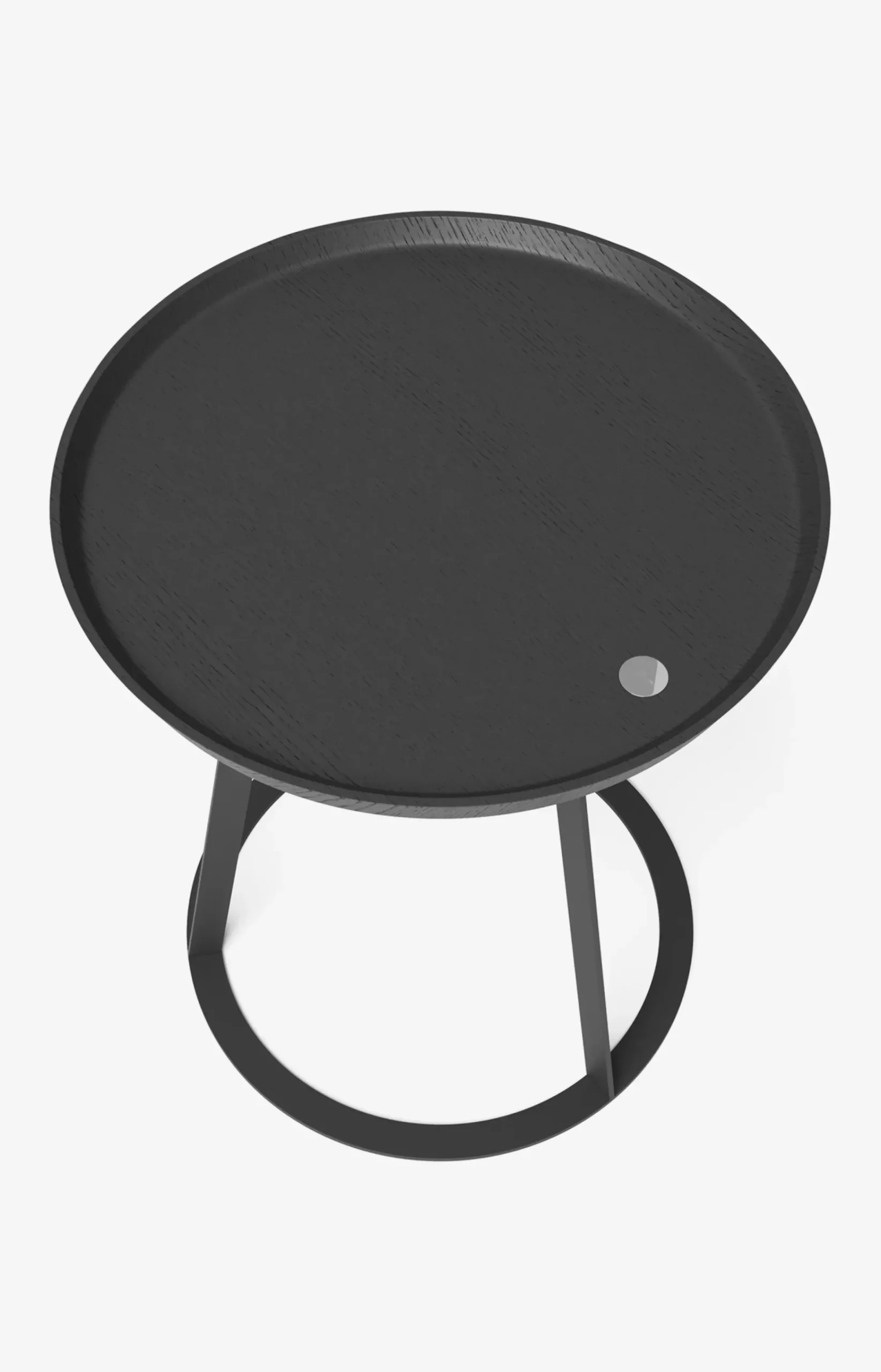 JOOP! ROUND side table with smoked oak plate, 45 x 52 cm in anthracite