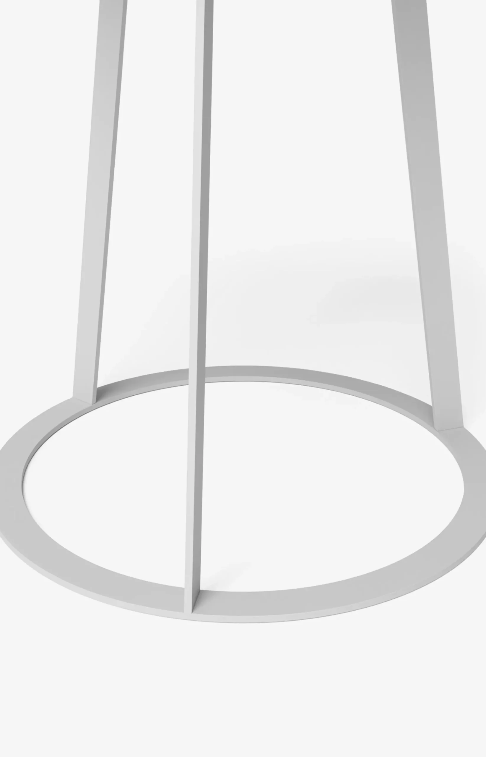 JOOP! ROUND side table with smoked oak plate, 45 x 52 cm in white/anthracite