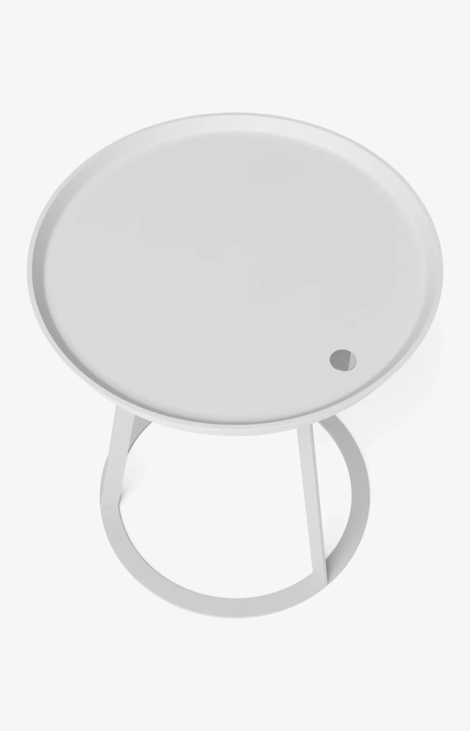 JOOP! ROUND side table with painted wood fibre plate, 45 x 52 cm in white