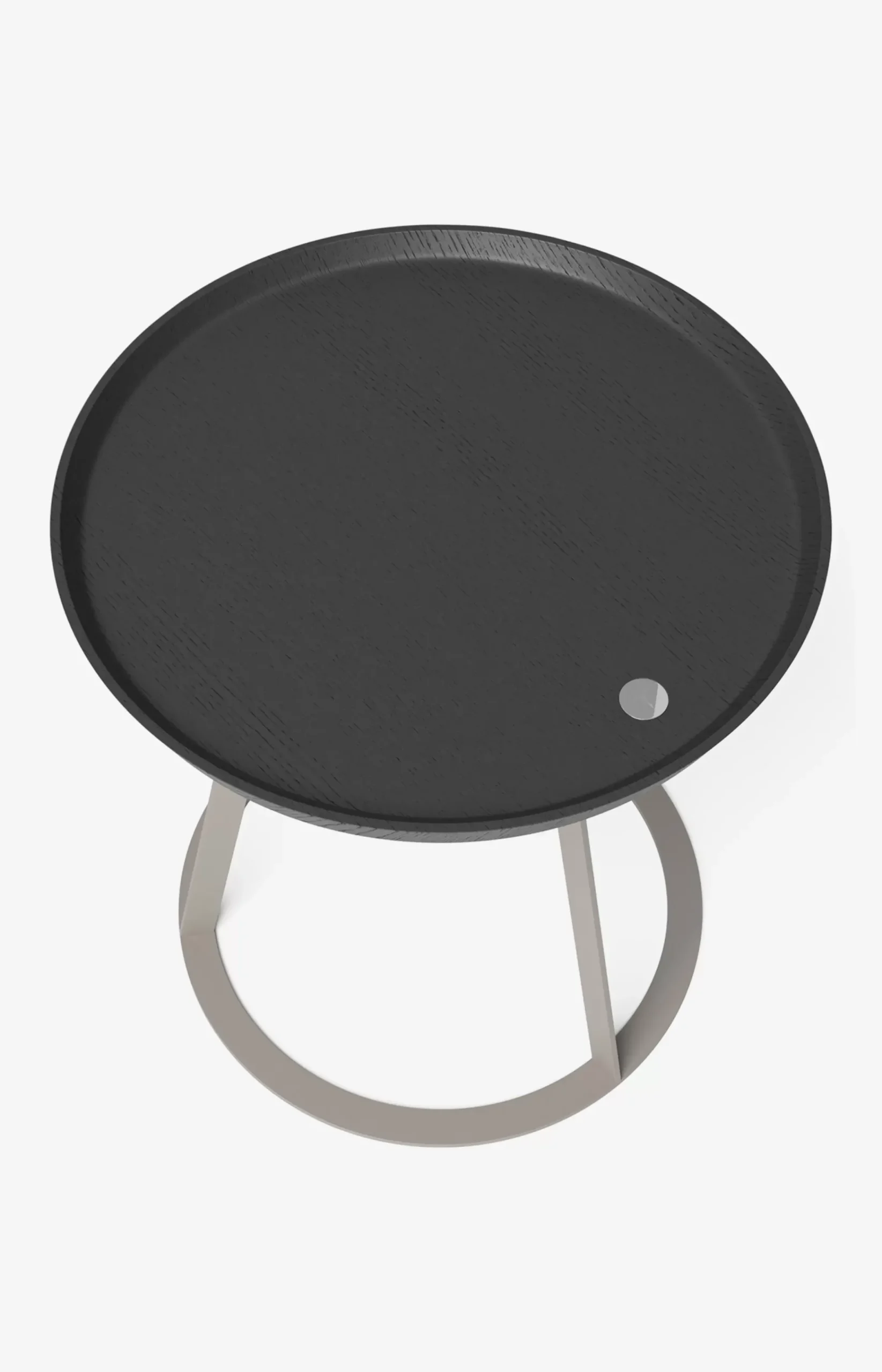 JOOP! ROUND with smoked oak plate, 45 x 47 cm in taupe/anthracite