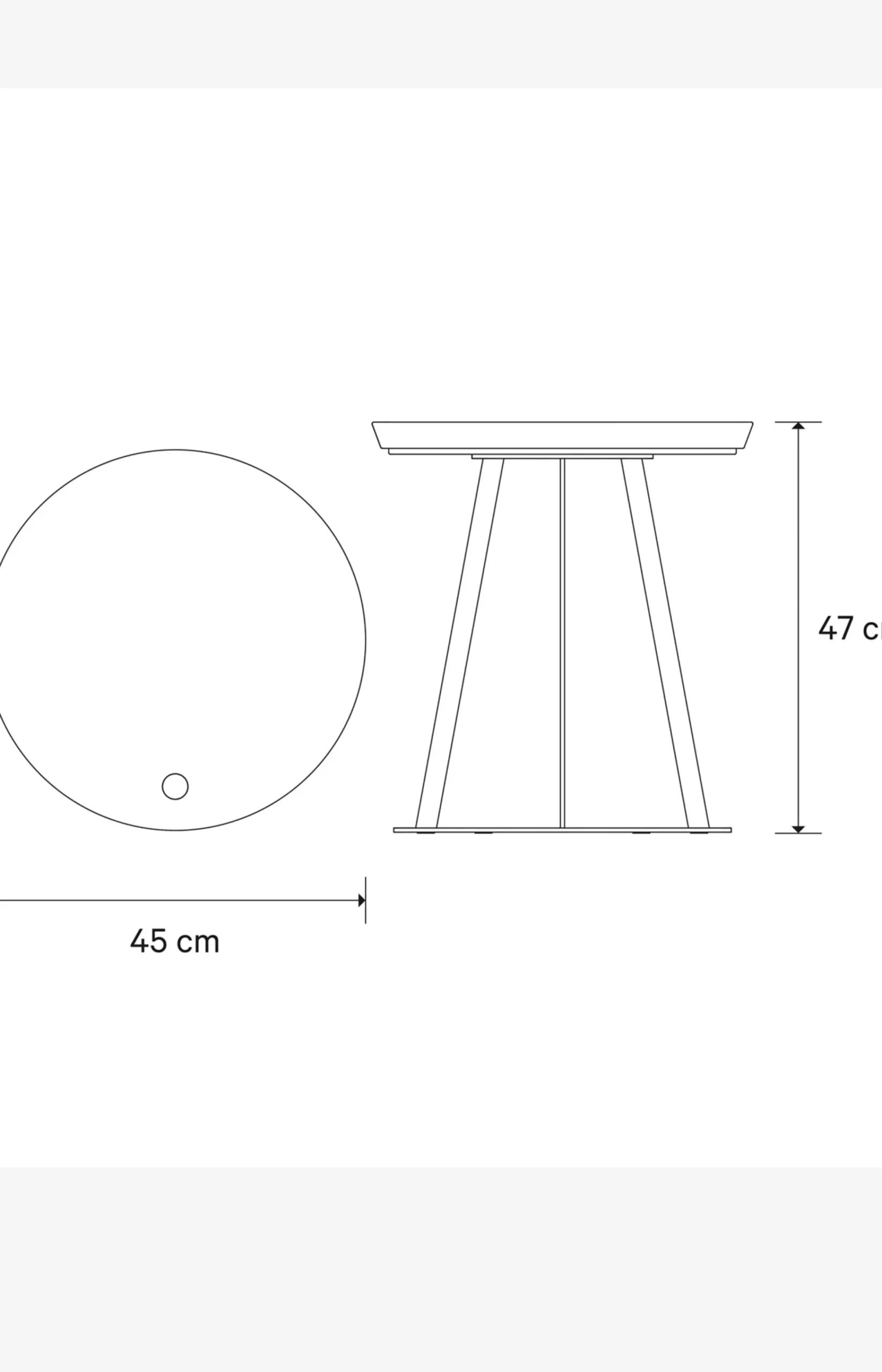 JOOP! ROUND with smoked oak plate, 45 x 47 cm in taupe/anthracite