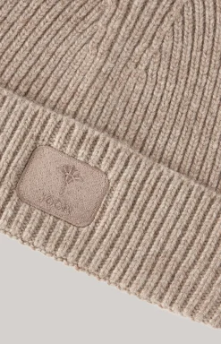 Knitted Beanie in Brown