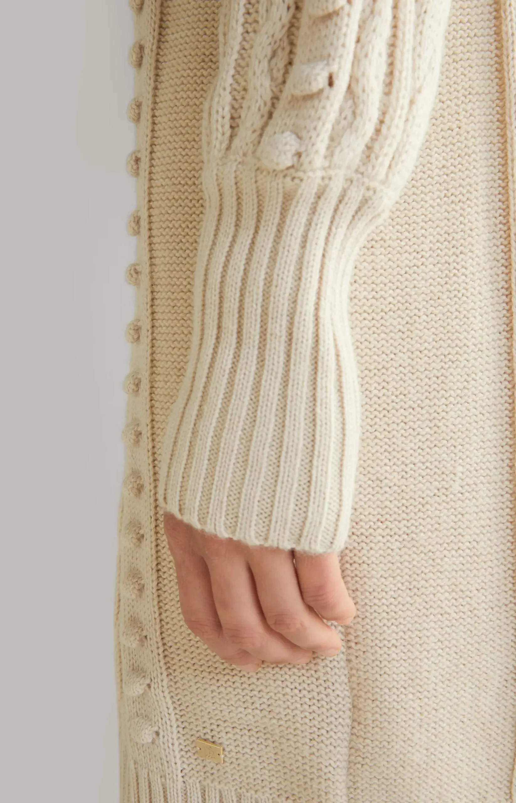 Knitted Dress in Off-White