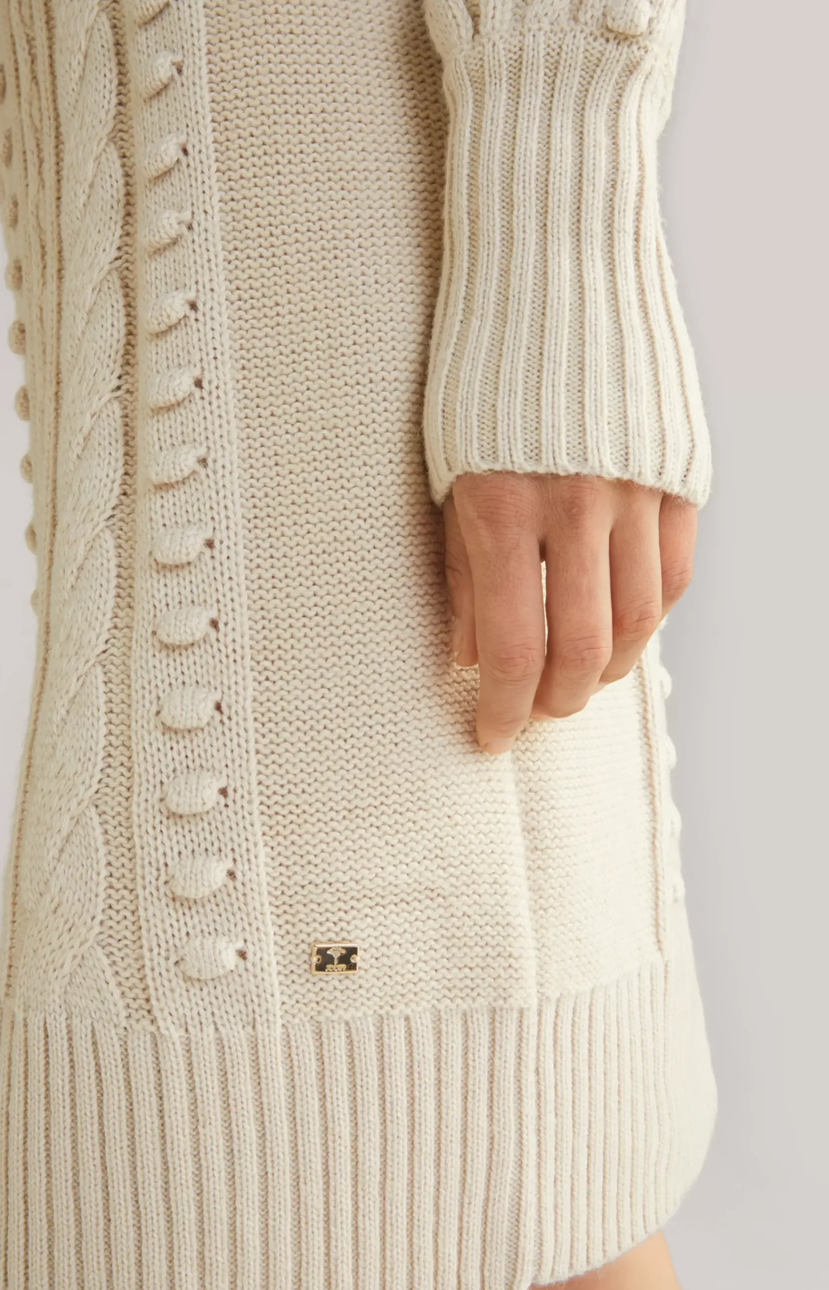 Knitted Dress in Off-White