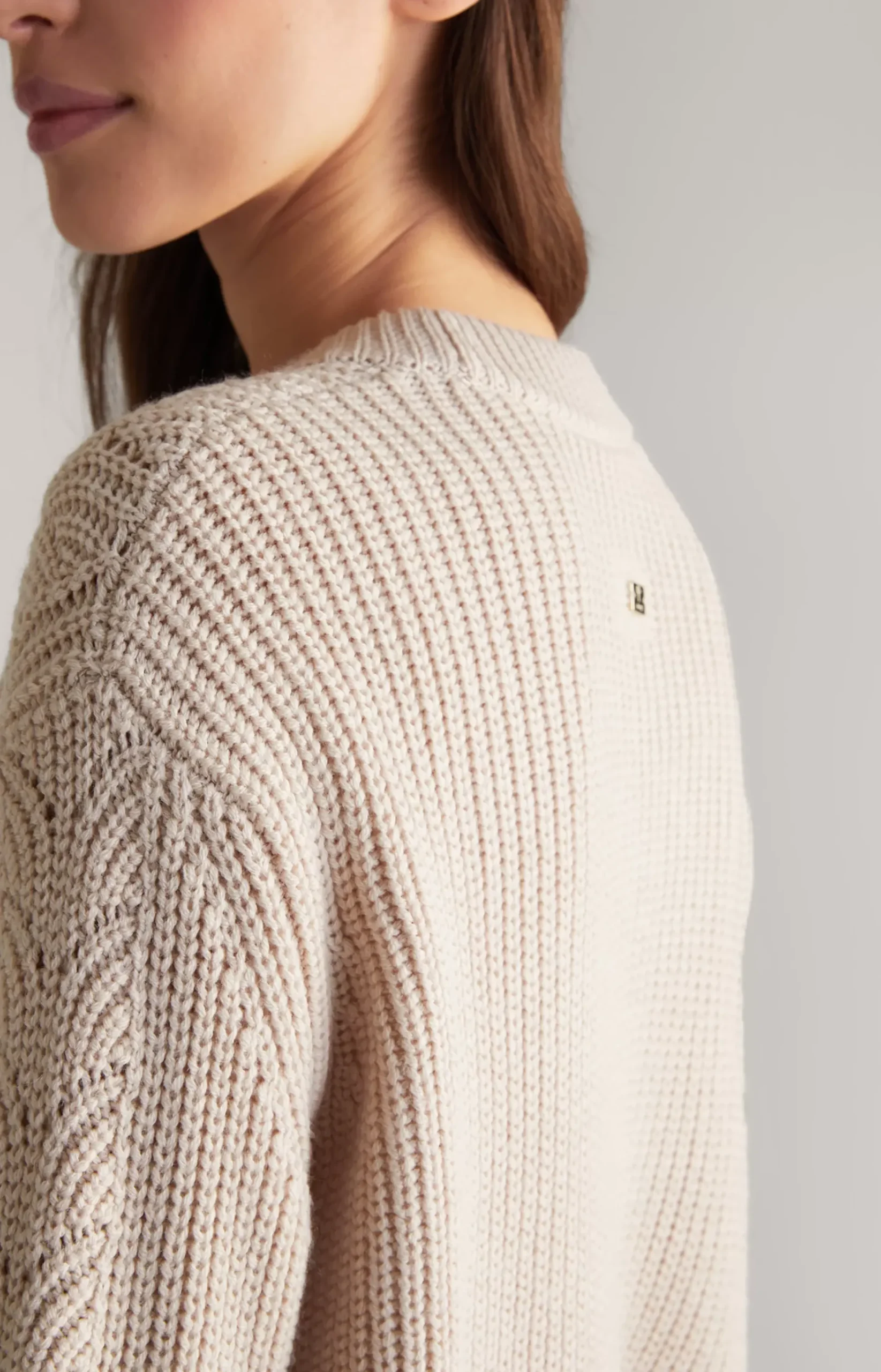 Knitted Pullover in Champagne