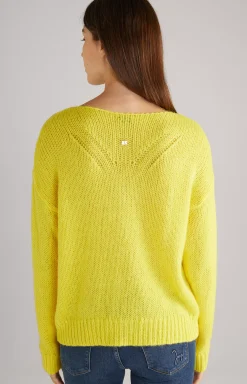 Knitted Pullover in Yellow