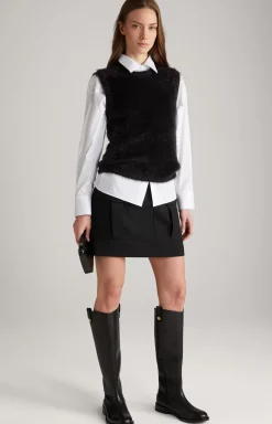 Knitted Sleeveless Top in Black