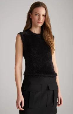 Knitted Sleeveless Top in Black