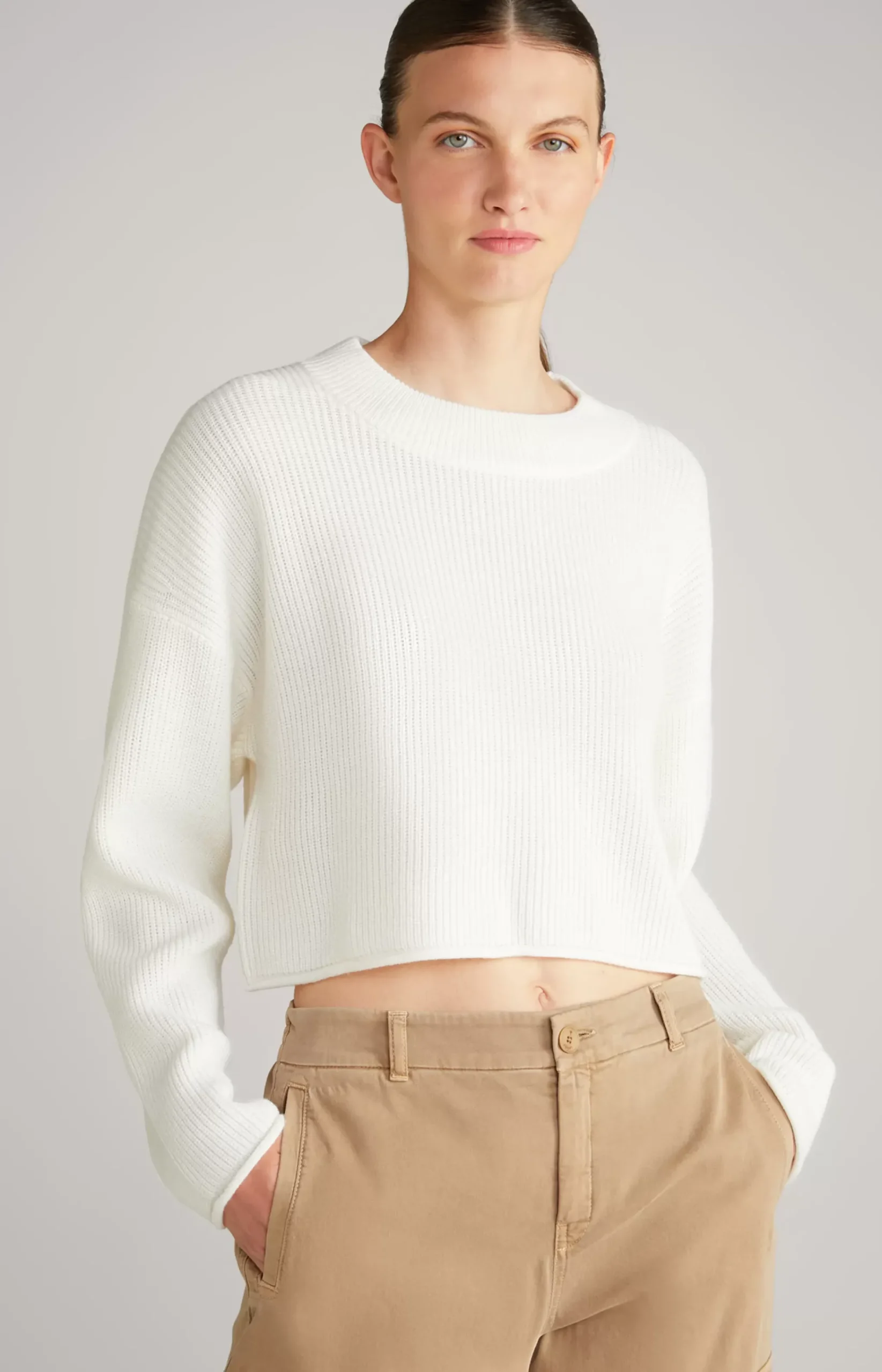 Knitted Sweater in Cream