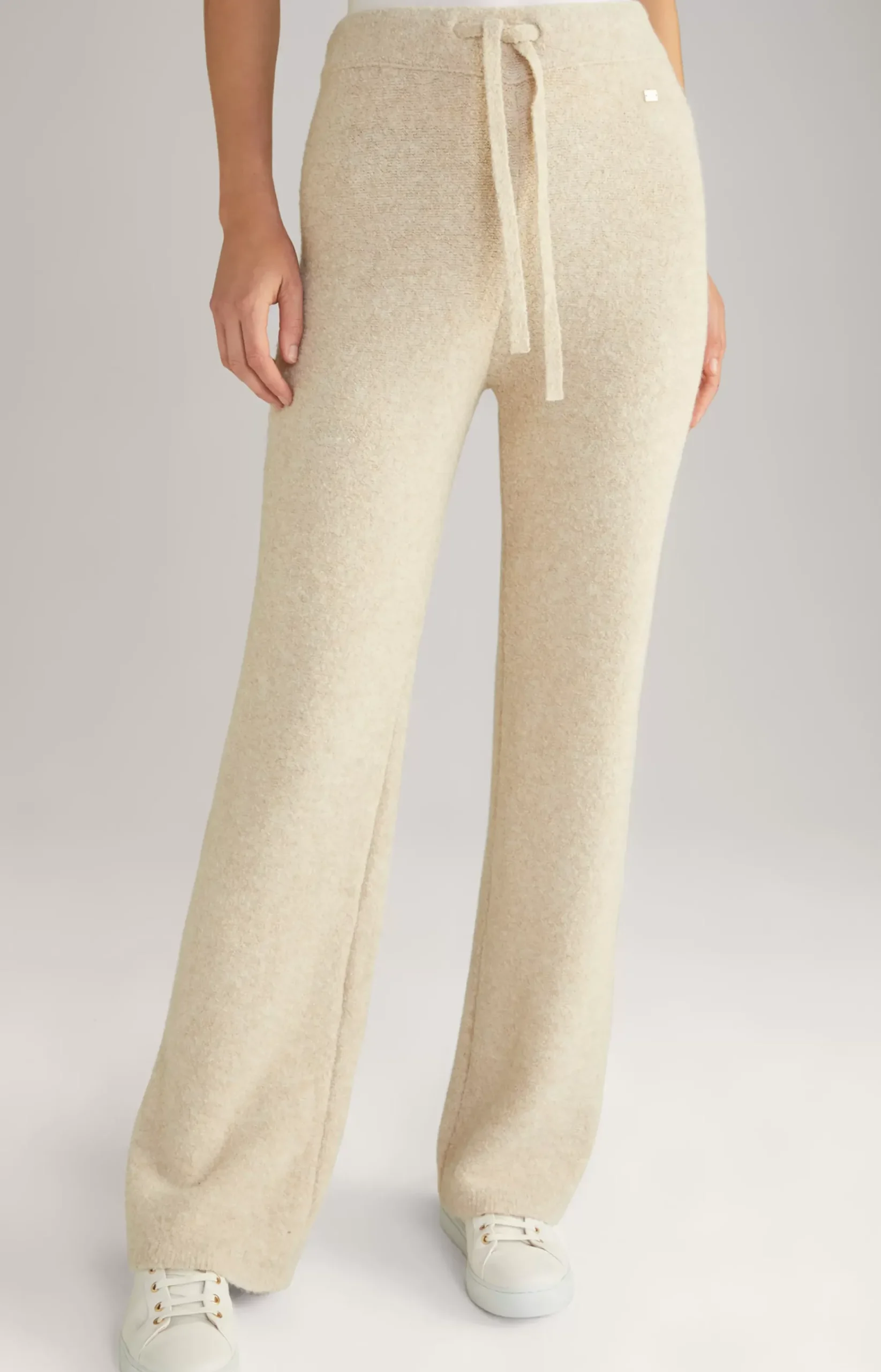 Knitted Trousers in Beige