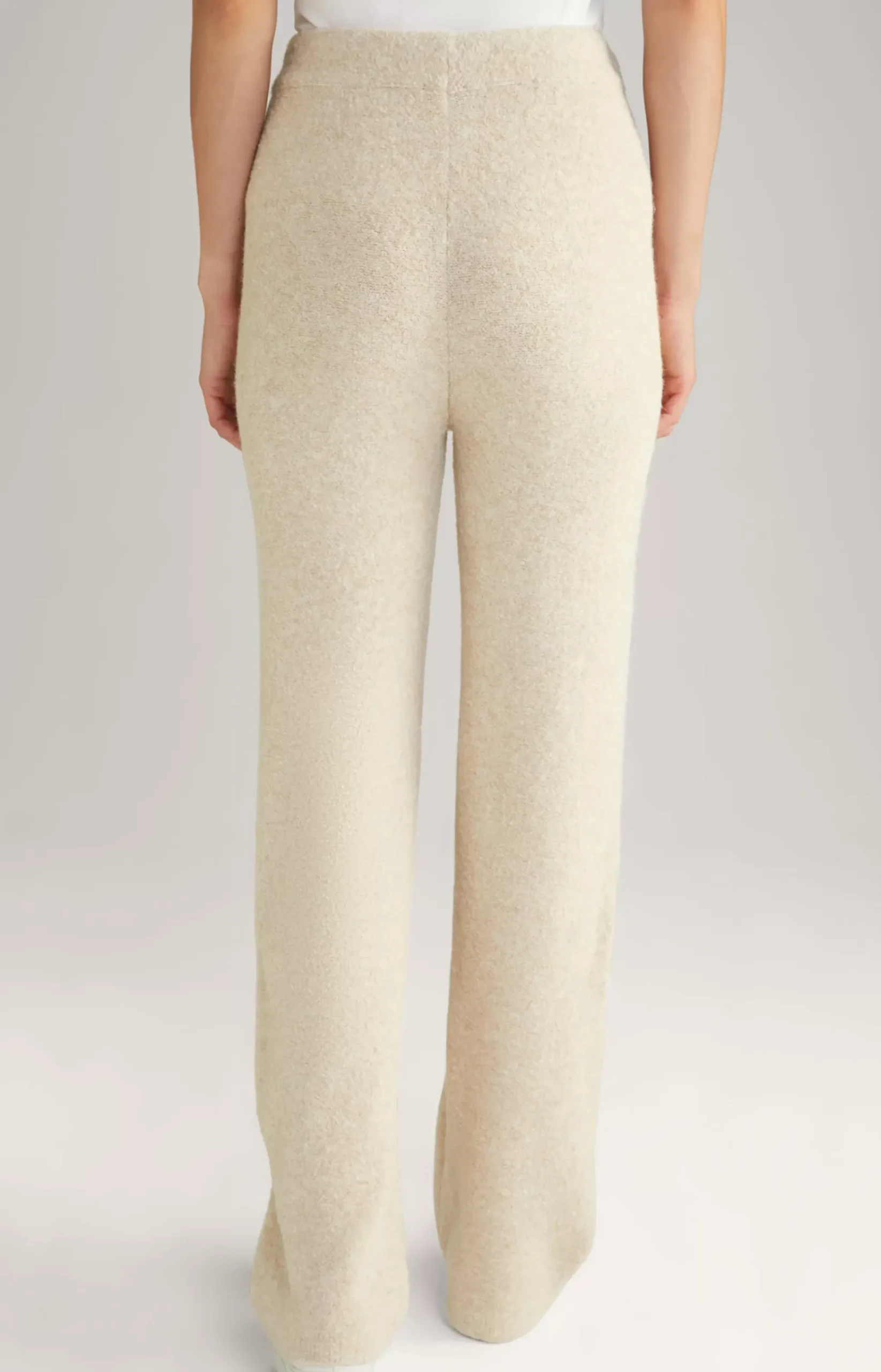 Knitted Trousers in Beige