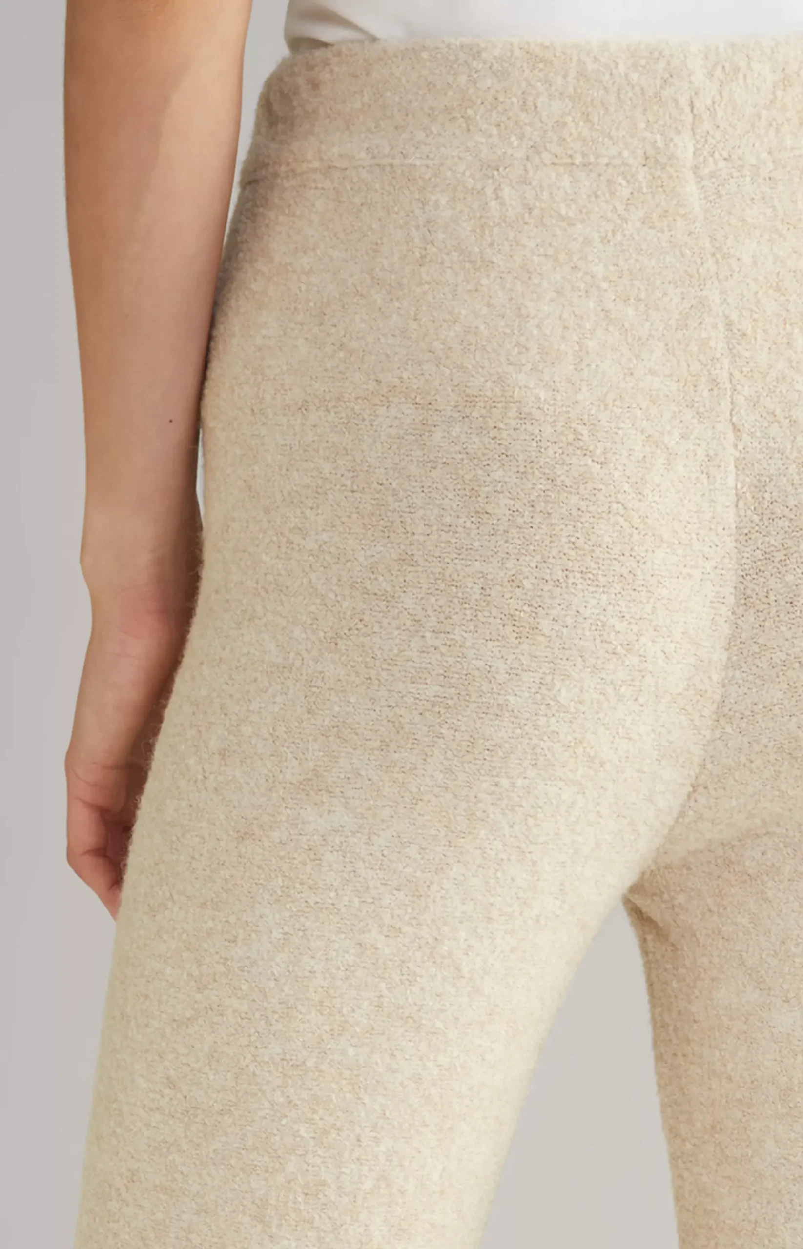 Knitted Trousers in Beige