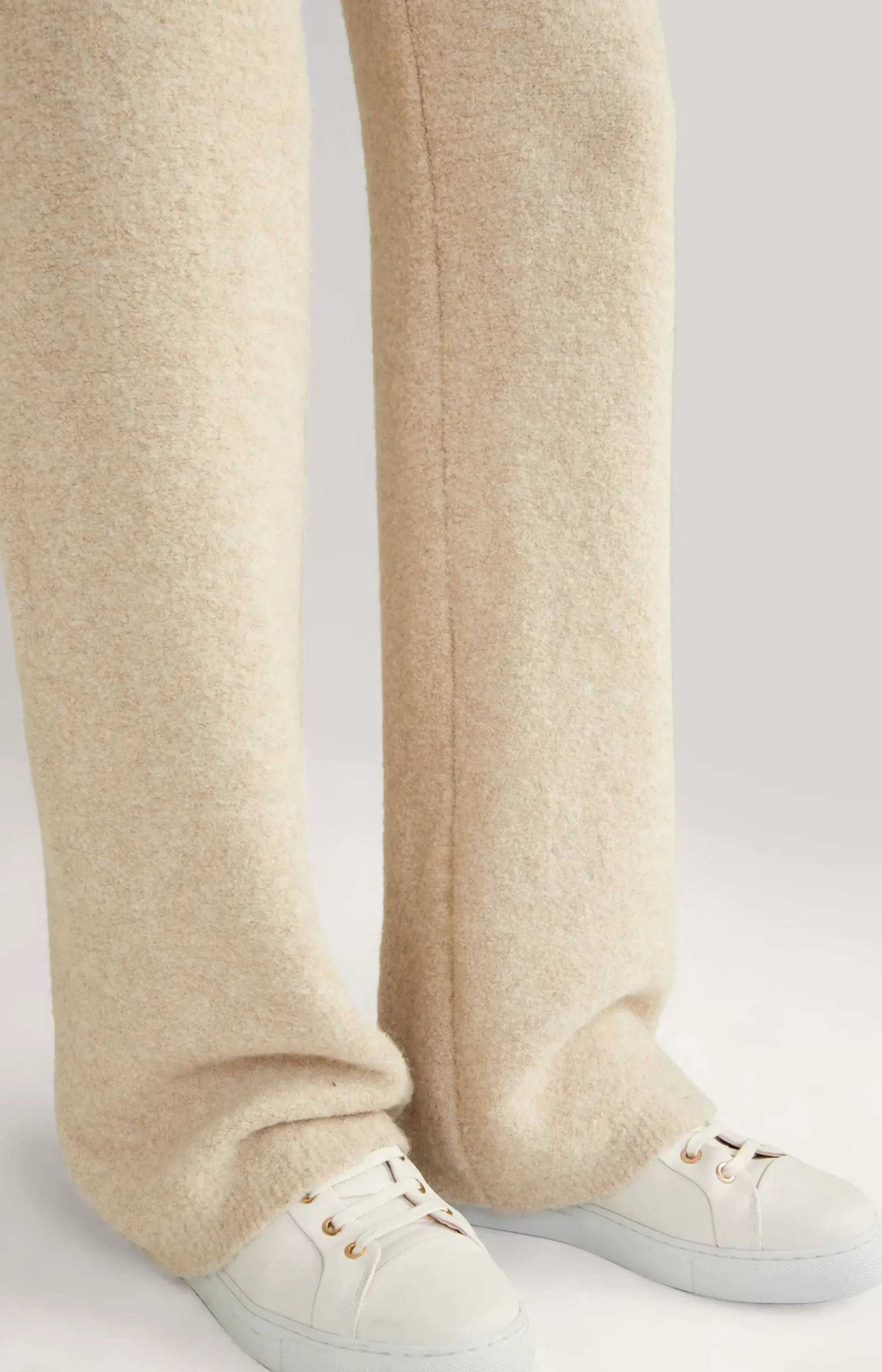 Knitted Trousers in Beige