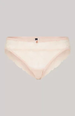 Lace Briefs in Rosé/Ecru