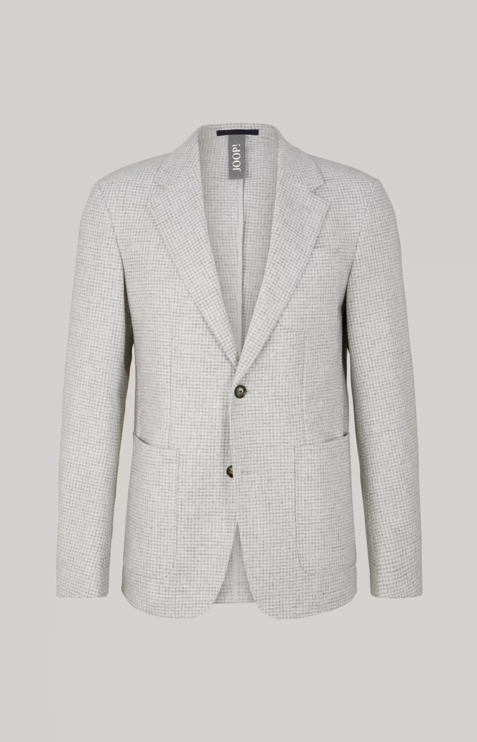Laig Jacket in Light Grey/Off-white