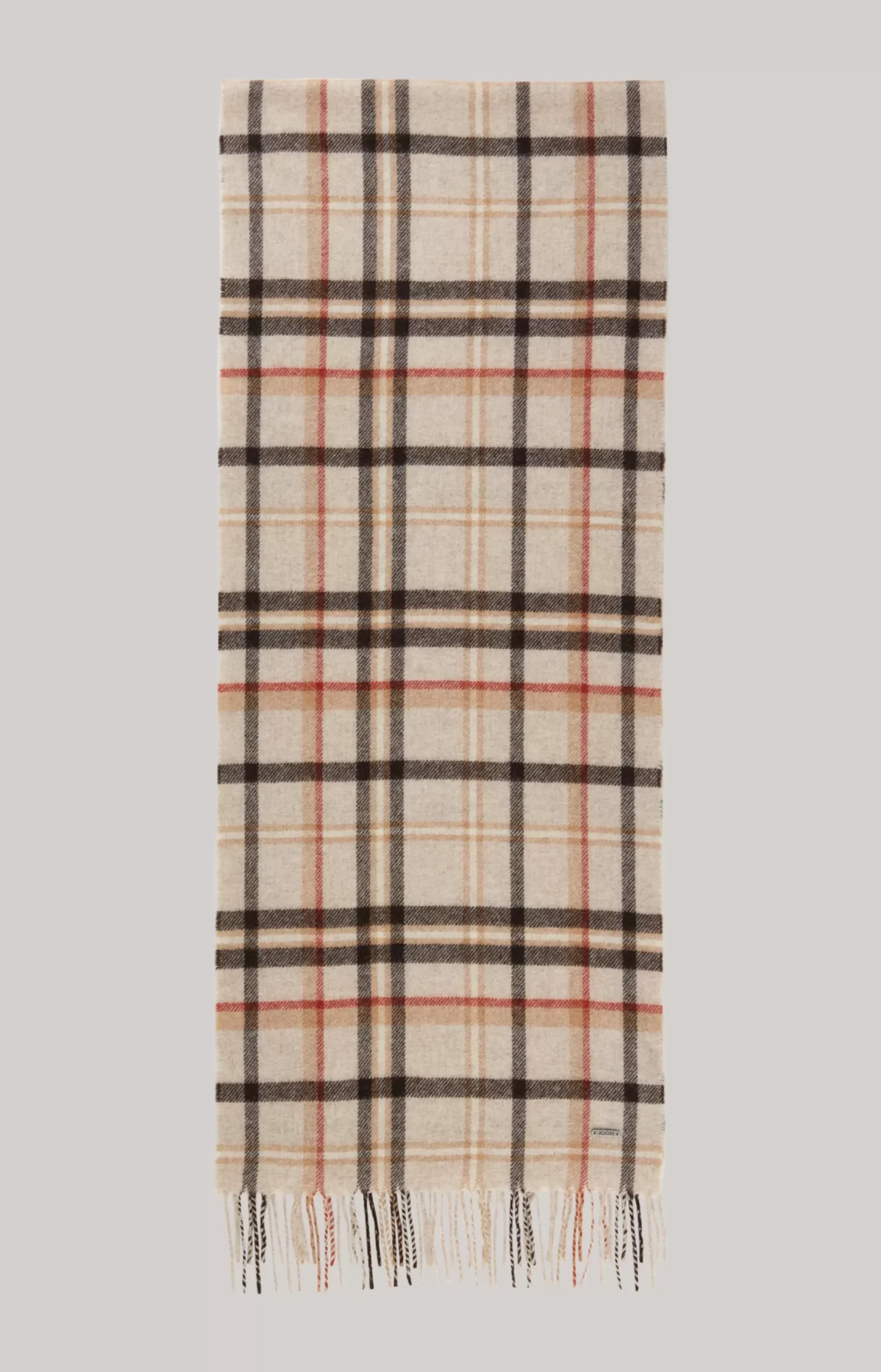 Lamazi Scarf in a Beige/Red Pattern