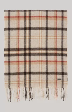 Lamazi Scarf in a Beige/Red Pattern