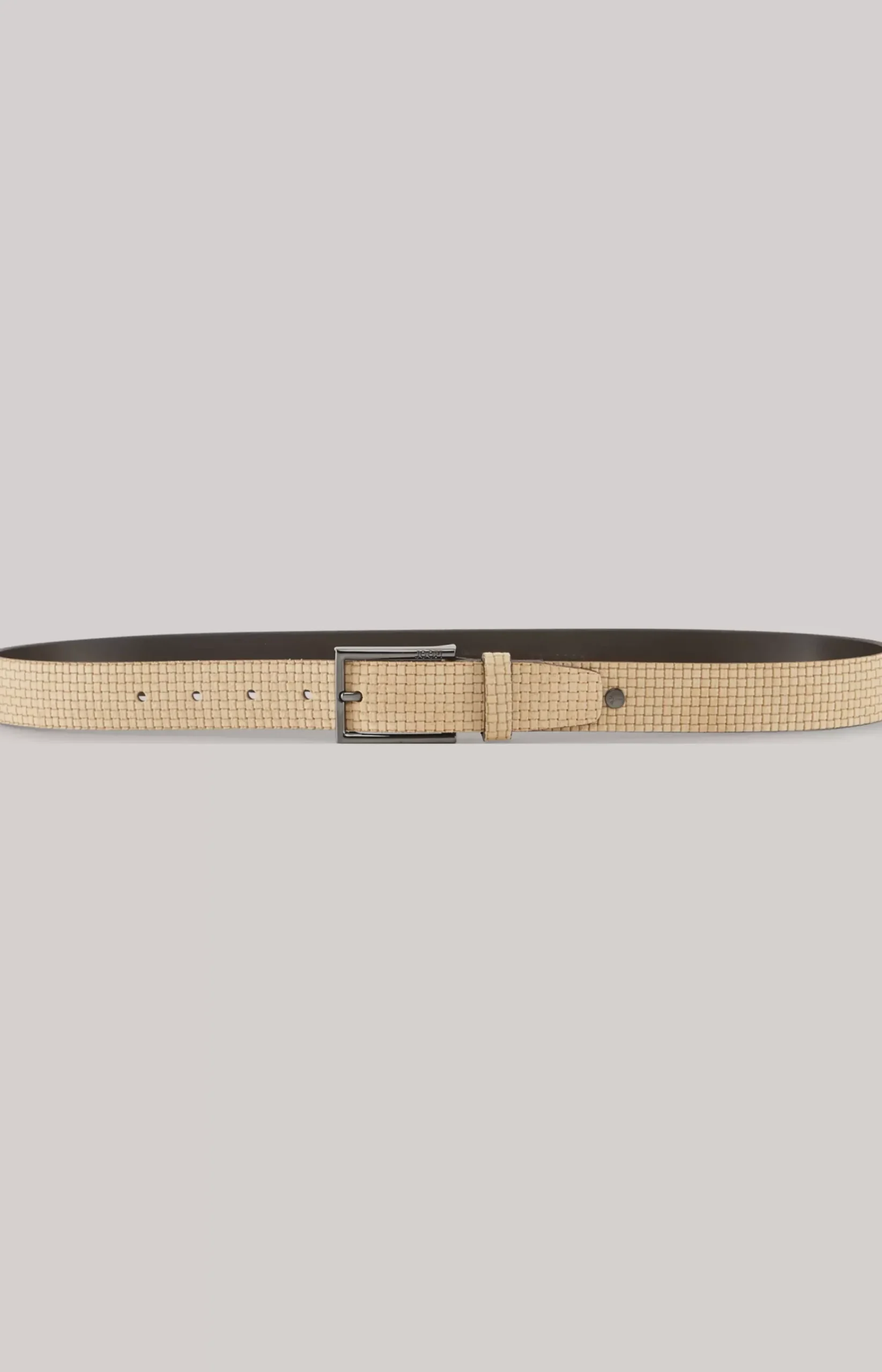 Leather Belt in Beige