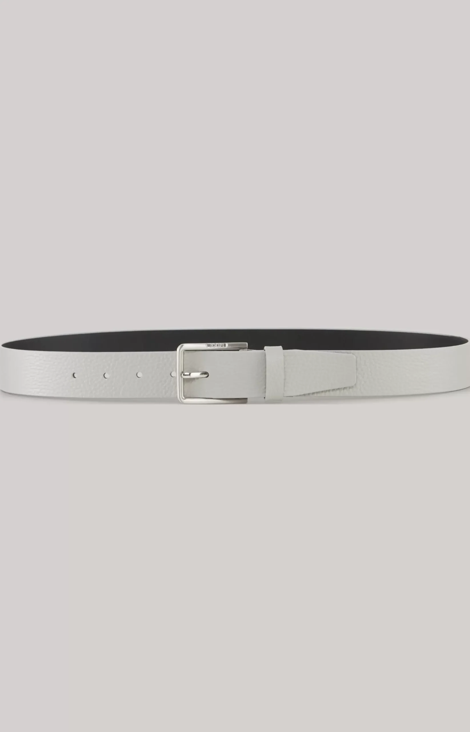 leather belt in light grey