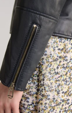Leather Jacket in Navy