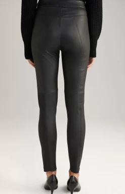 Leather Jeggings in Black