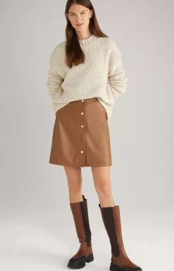 Leather Skirt in Brown