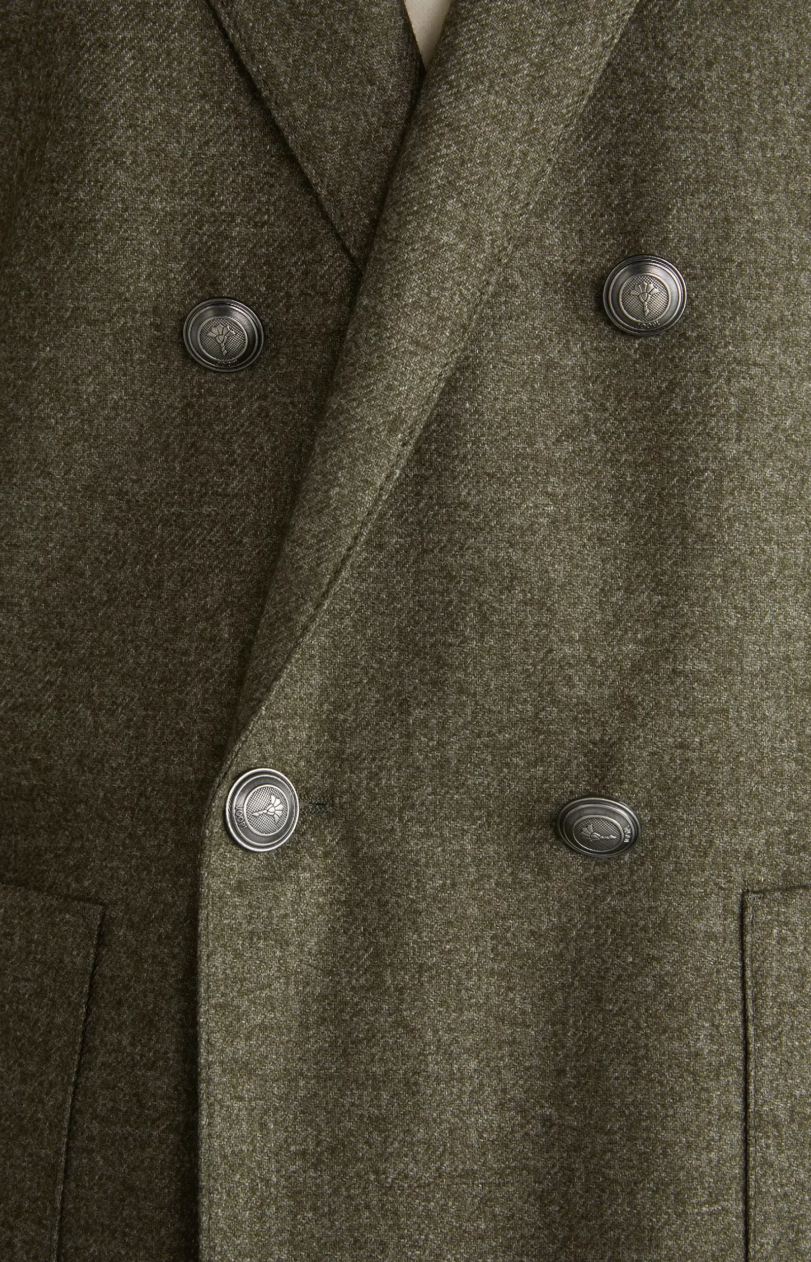 Lenderson double-breasted jacket in mottled green