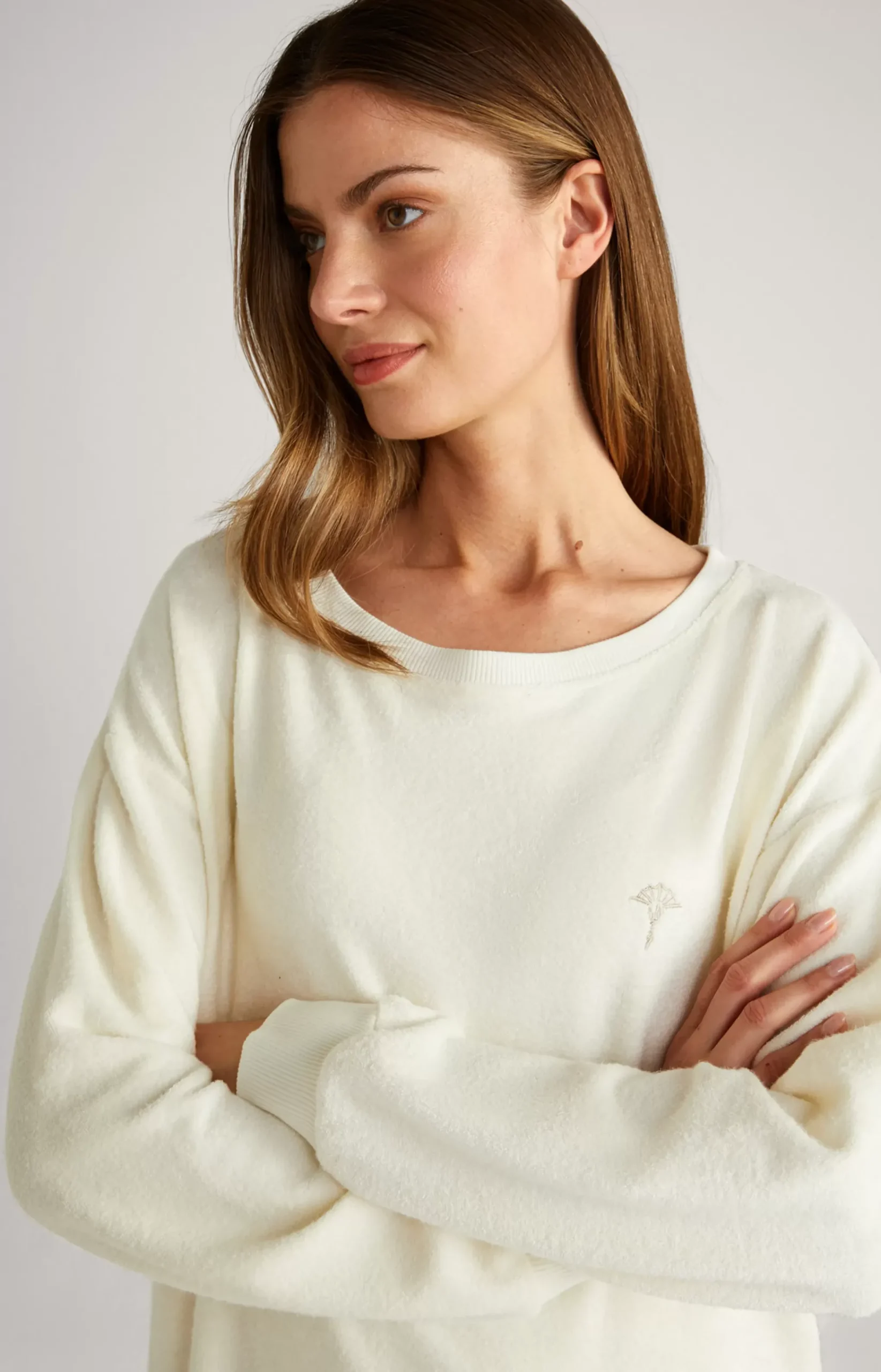 Long Loungewear Sweater in Milkshake