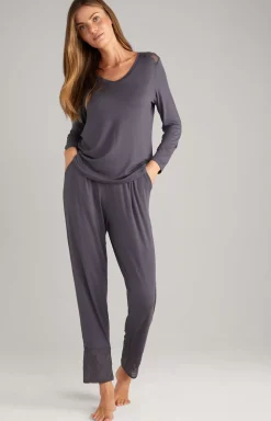 Long Sleeve Loungewear Top in Anthracite