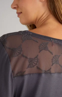 Long Sleeve Loungewear Top in Anthracite