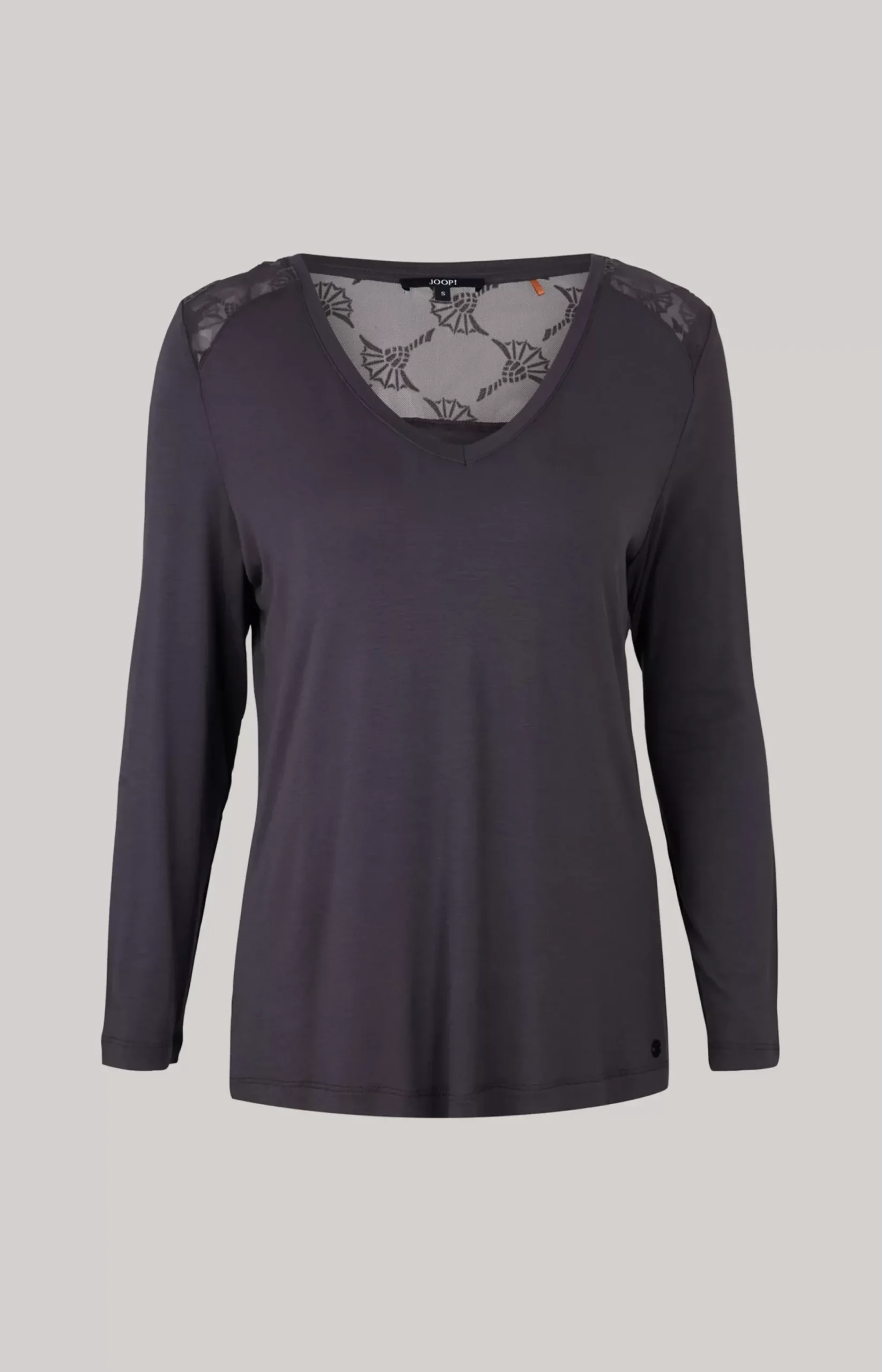 Long Sleeve Loungewear Top in Anthracite