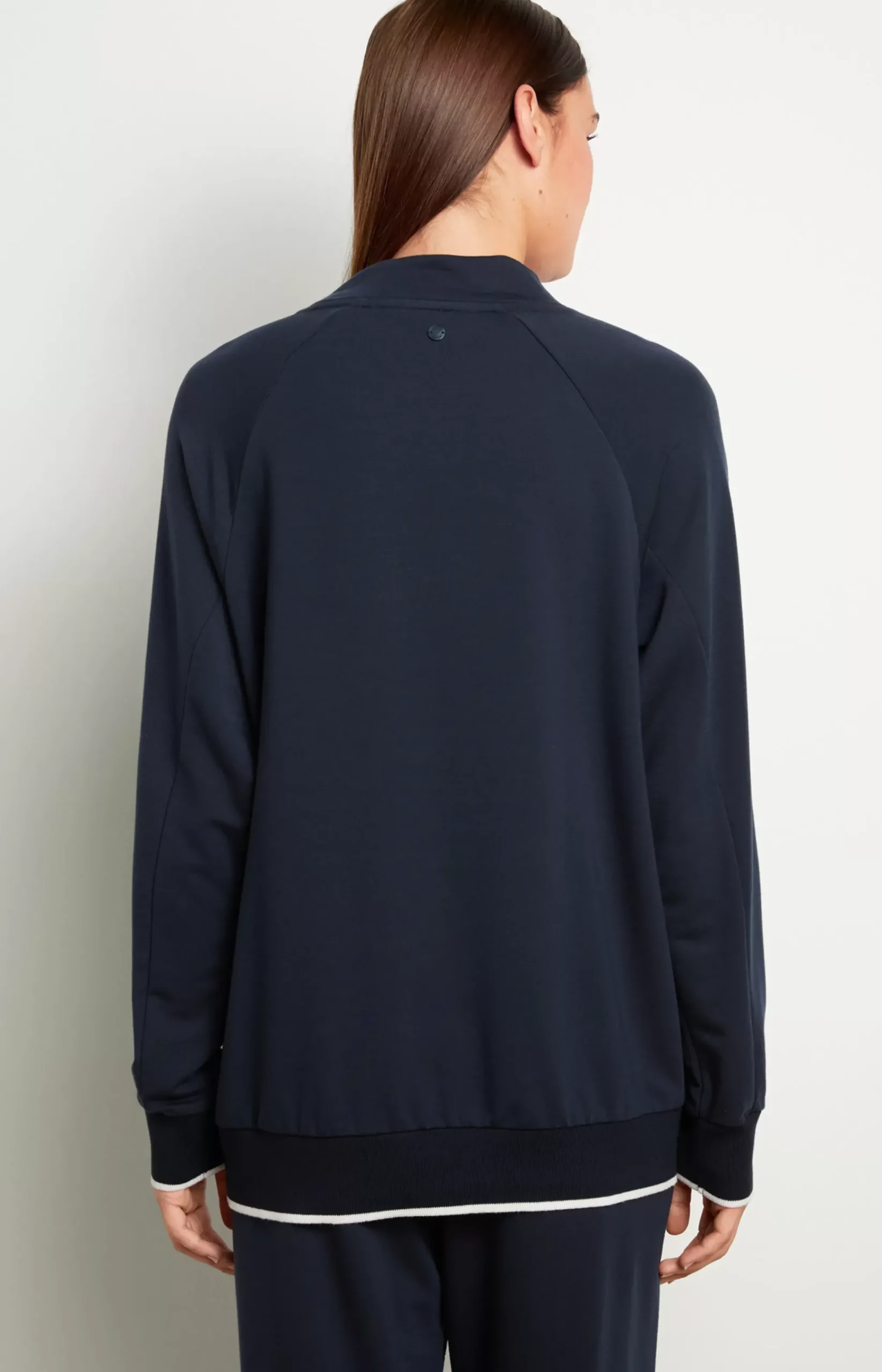 Long-sleeved loungewear top in Midnight Blue