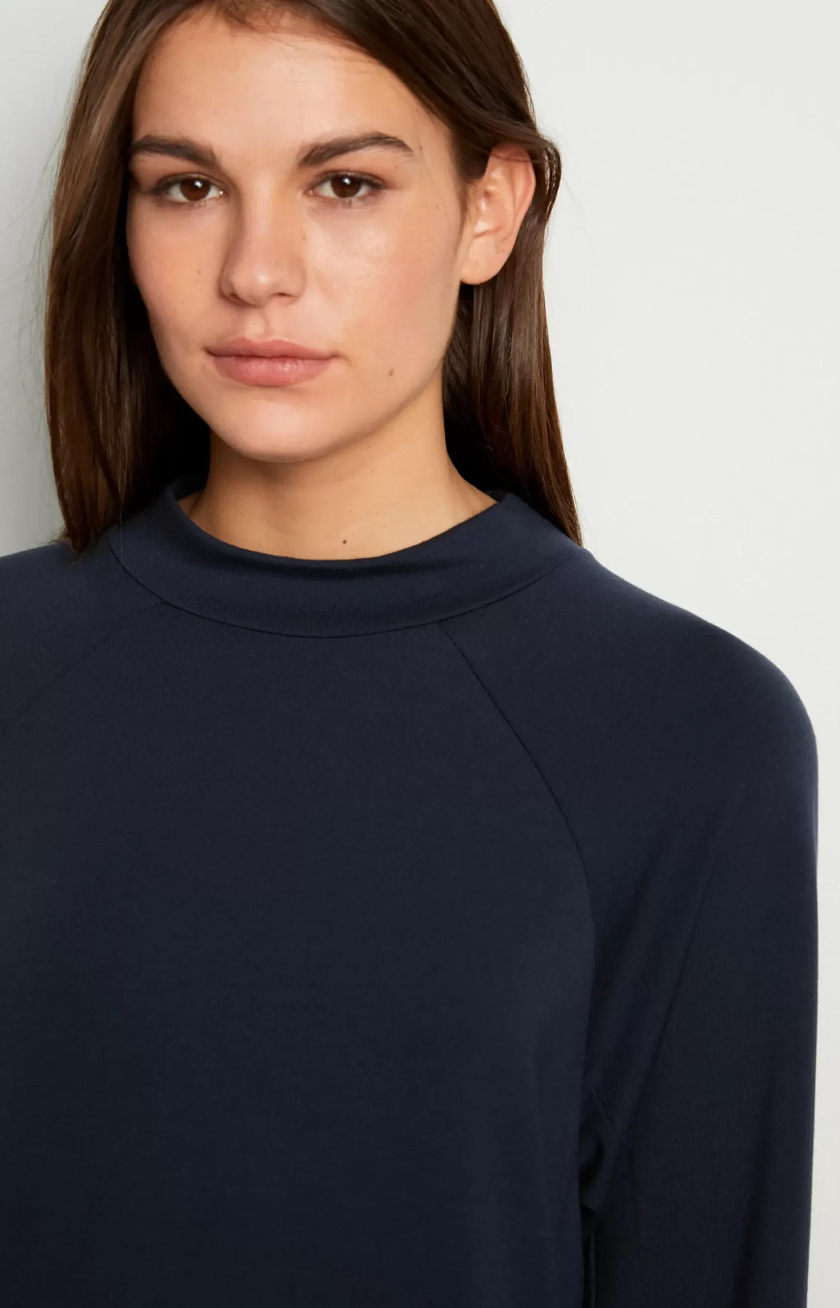 Long-sleeved loungewear top in Midnight Blue