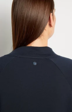 Long-sleeved loungewear top in Midnight Blue