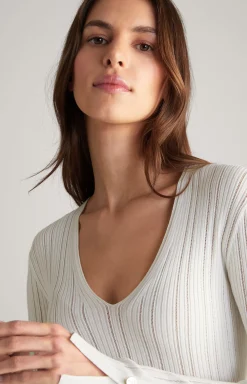 Long-sleeved Top in Ecru
