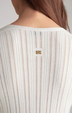 Long-sleeved Top in Ecru