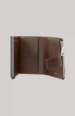 Loreto C-Four card holder in dark brown