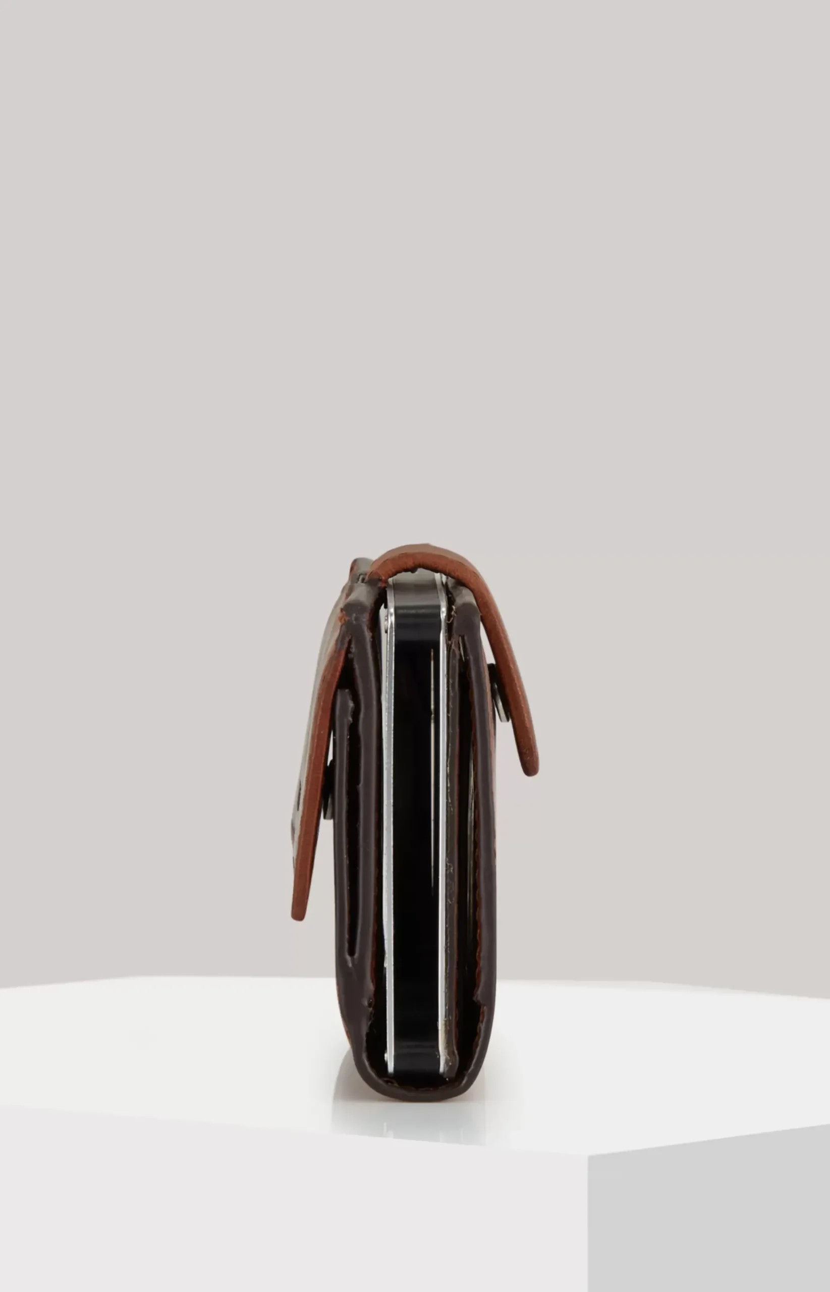 Loreto C-Three E-Cage Wallet in Cognac Brown