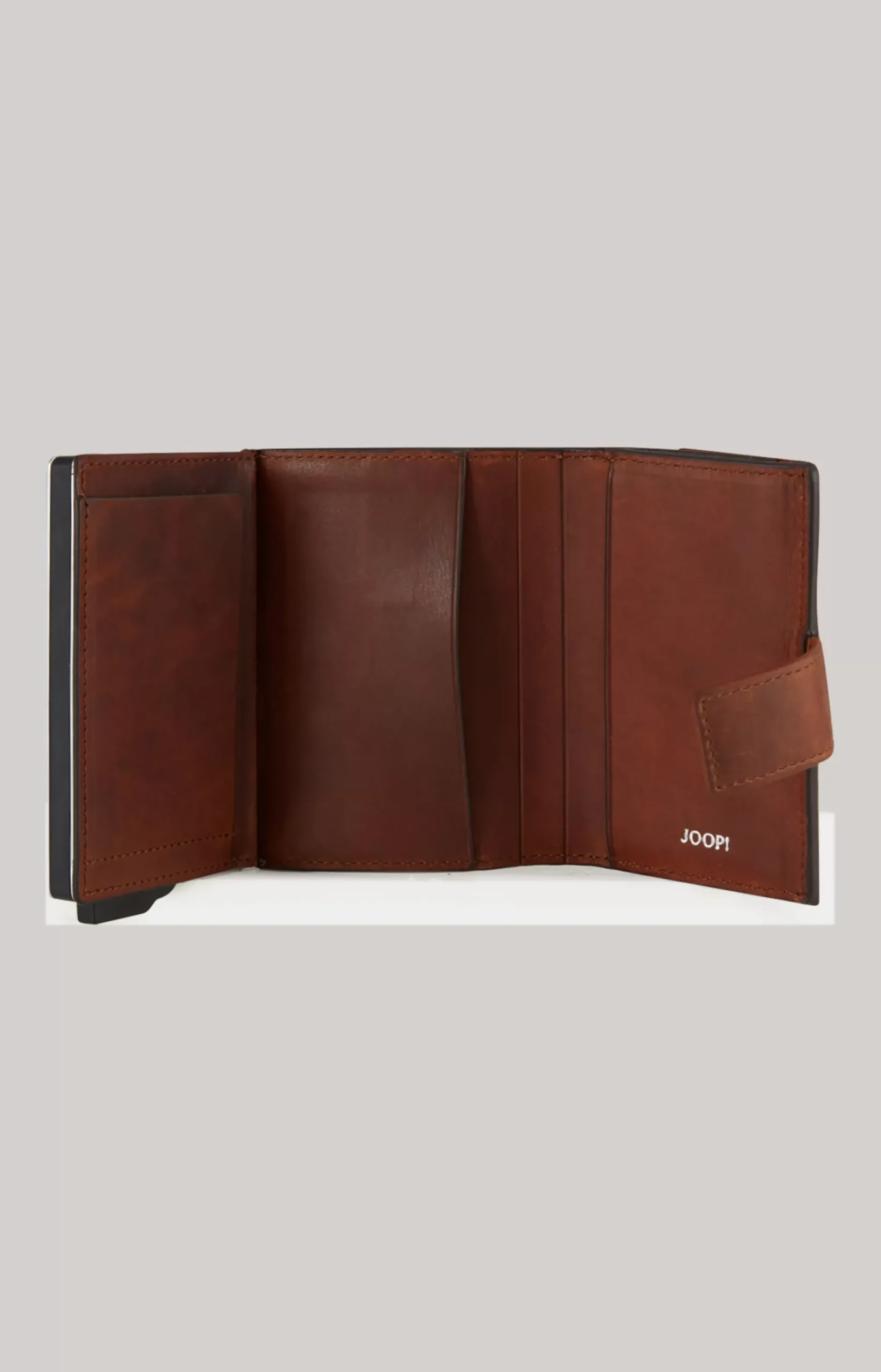 Loreto C-Three E-Cage Wallet in Cognac Brown