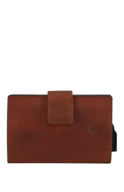 Loreto C-Three E-Cage Wallet in Cognac Brown