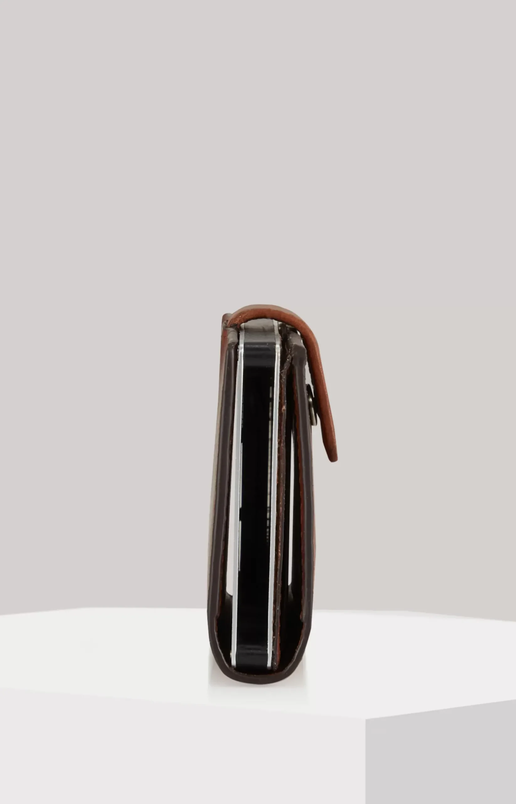 Loreto C-Two E-Cage Wallet in Cognac Brown