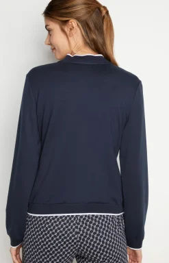 Loungewear Sweatshirt Jacket in Midnight Blue