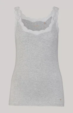 Loungewear tank top in Grey Melange