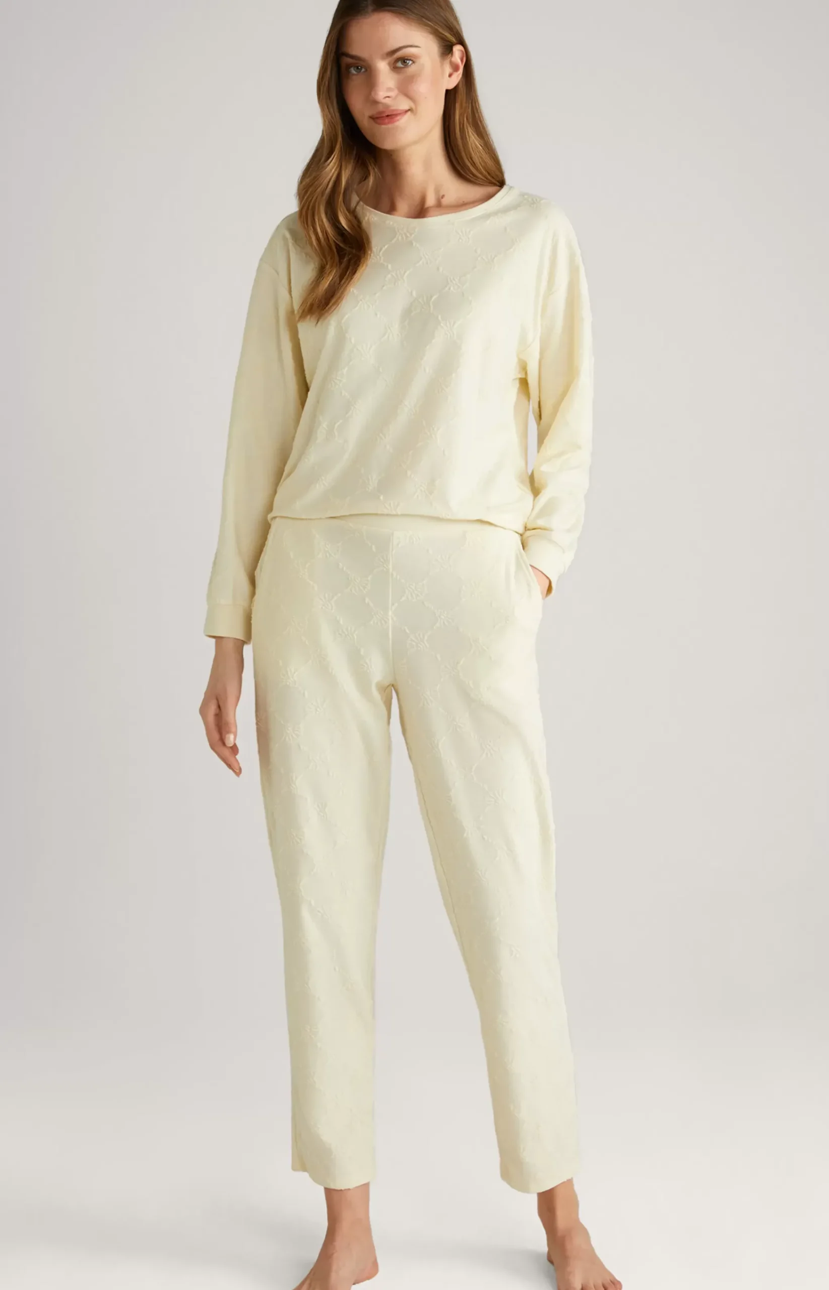 Loungewear Trousers in Pale Yellow