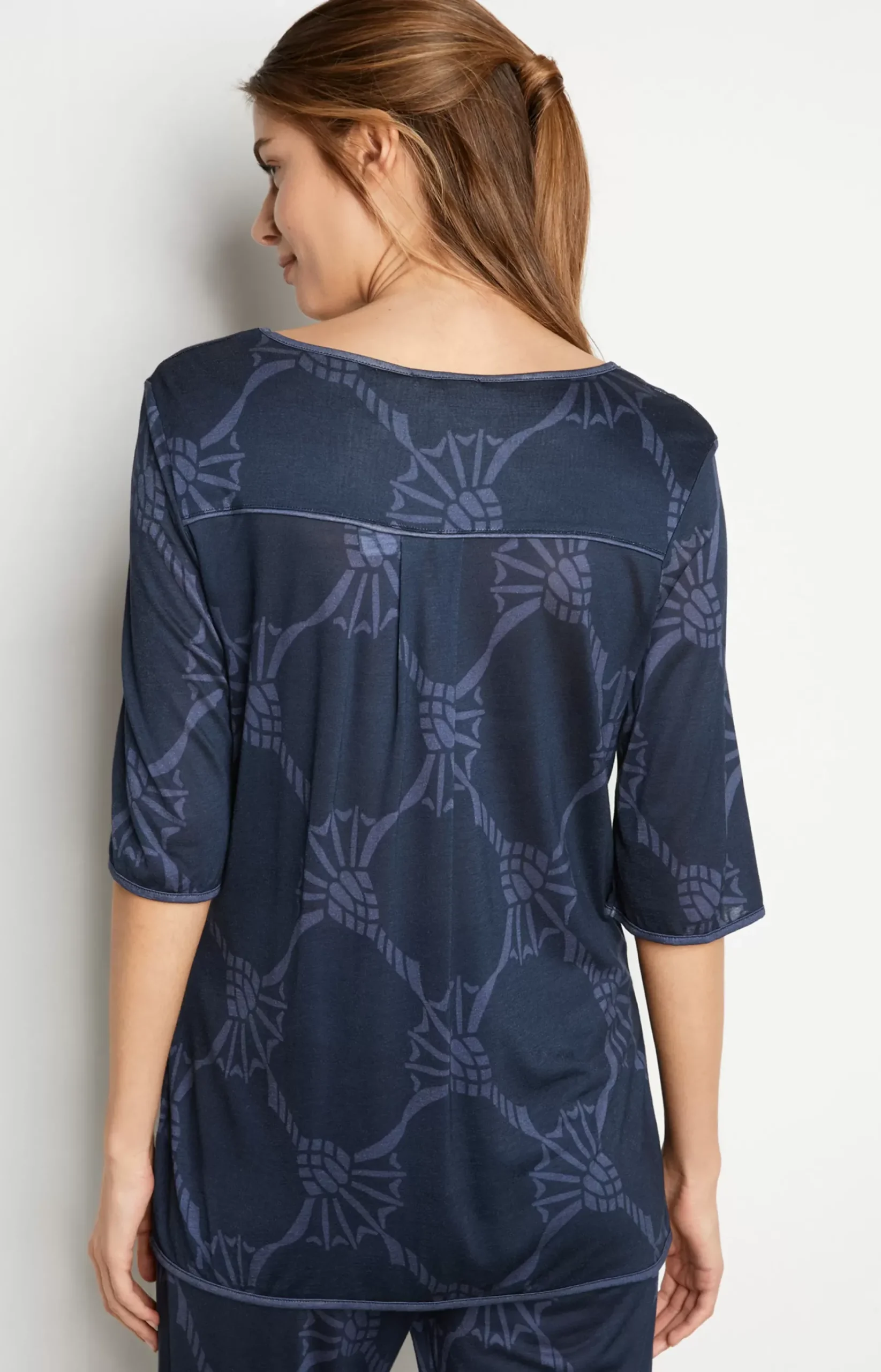 Loungewear T-shirt in midnight blue