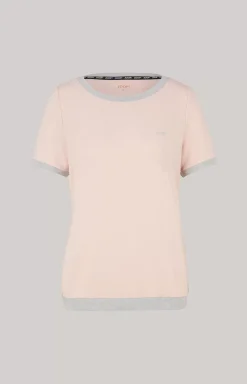 Loungewear T-shirt in Mottled Pink/Grey